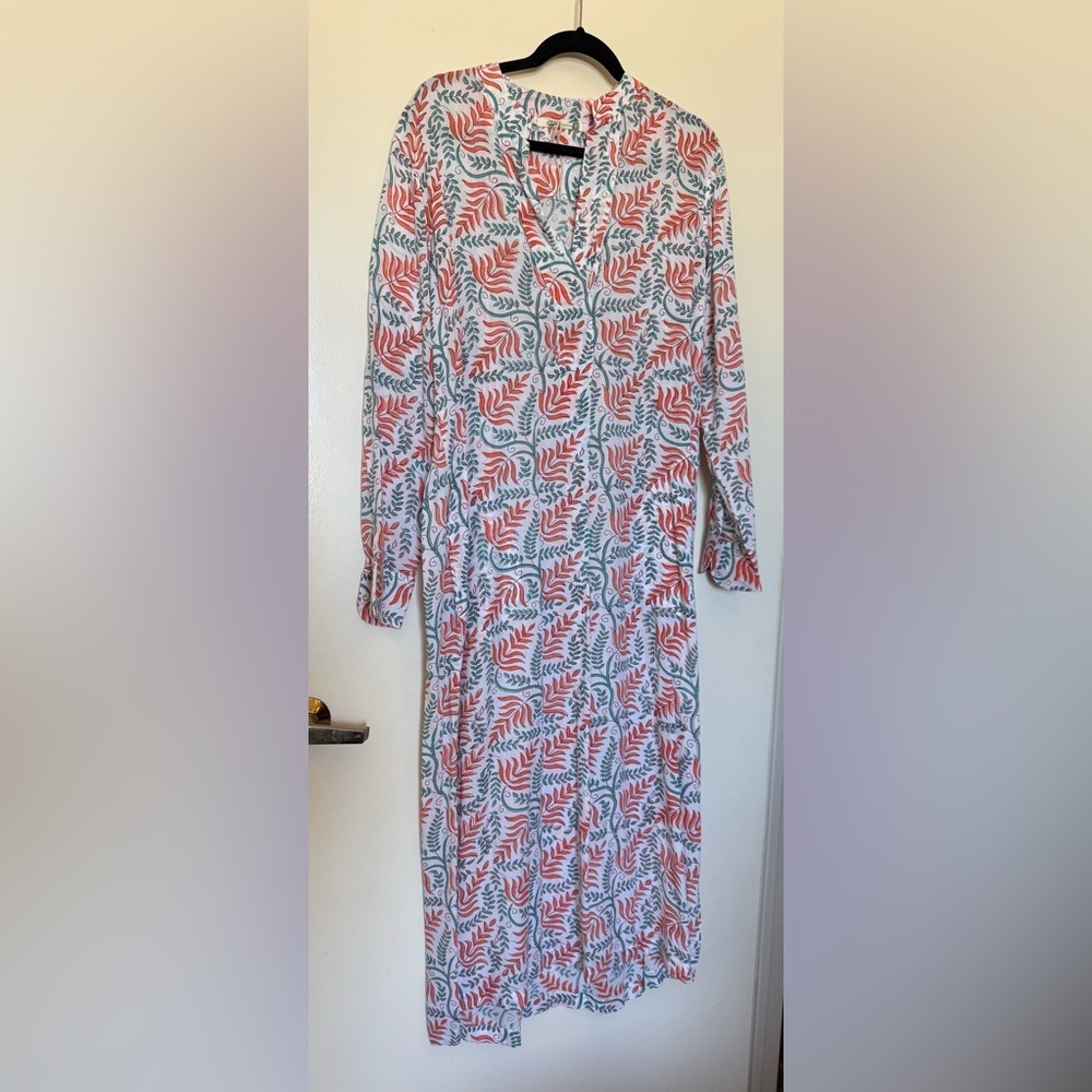 NWOT Dolma Adriana Long Sleeve Shirt Dress with Pockets in Size Medium